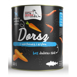 SYTA MICHA Cod with carrot and krill - wet dog food - 800g