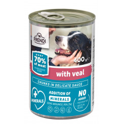 FRENDI with Veal chunks in delicate sauce - wet dog food - 400g