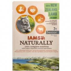 IAMS Naturally Senior Uus-Meremaa lambaga kastmes - märg kassitoit - 85g