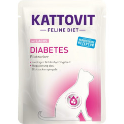 KATTOVIT Feline Diet Diabetes Salmon - влажный корм для кошек - 85г