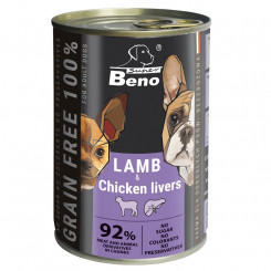 SUPER BENO Lamb with chicken livers - wet dog food - 415g