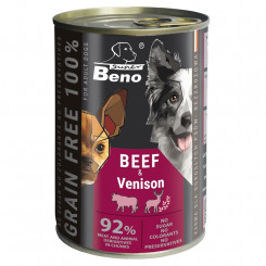 SUPER BENO Beef with venison - wet dog food - 415g