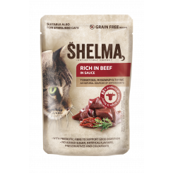 Shelma cat food beef fillet with tomato and herb sauce 28x85g