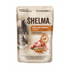 Shelma cat meal turkey fillets in sea buckthorn sauce 28x85g