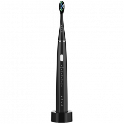 Электрическая зубная щетка AENO SMART Sonic, DB2S: черный, 4 режима + смарт, беспроводная зарядка, 46000 об/мин, 40 дней без зарядки, IPX7
