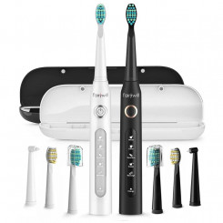 FairyWill FW-507 sonic toothbrushes with head set and case (Black and White)