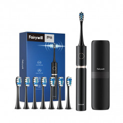 FairyWill FW-P11 sonic toothbrush with head set and case (Black)