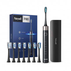 FairyWill FW-P80 sonic toothbrush with head set and case (Black)