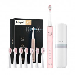 FairyWill FW-E11 sonic toothbrush with head set and case (pink)