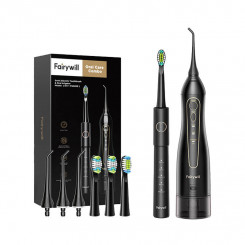 Sonic toothbrush with a set of tips and an irrigator FairyWill FW-5020E + FW-E11 (black)