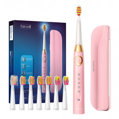 FairyWill sonic toothbrush with head set and case FW-508 (pink)