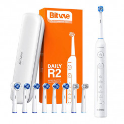 Bitvae R2 Rotary Toothbrush with Head Set and Case (White)