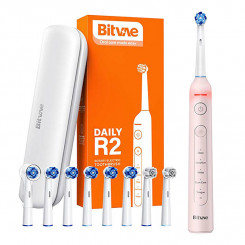 Bitvae R2 Rotary Toothbrush with Head Set and Case (Pink)
