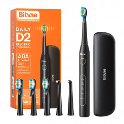 Bitvae D2 Sonic Toothbrush with Head Set and Case (Black)