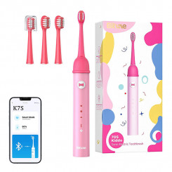 Sonic toothbrush for children with an application and a set of Bitvae K7S heads (pink)