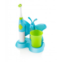 ETA Зубная щетка с чашкой для воды и держателем Sonetic ETA129490080 На батарейках Для детей Количество насадок в комплекте 2 Количество режимов чистки зубов 2 Синий