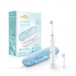 Зубная щетка ETA Sonetic Holiday ETA470790000 Перезаряжаемая Для взрослых Количество насадок в комплекте 2 Количество режимов чистки зубов 3 Технология Sonic Белый