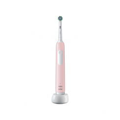 Электрическая зубная щетка Oral-B Pro Series 1 Перекрестное действие Перезаряжаемая Для взрослых Количество насадок в комплекте 1 Розовая Количество режимов чистки зубов 3