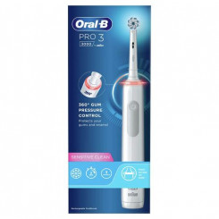 Oral-B Pro Sensitive Clean Pro 3 täiskasvanute pöörlev-võnkuv hambahari Valge