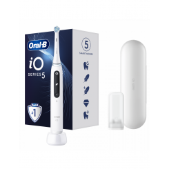 Электрическая зубная щетка Oral-B iO5 Для взрослых Аккумуляторная Белый Количество насадок в комплекте 1 Количество режимов чистки зубов 5