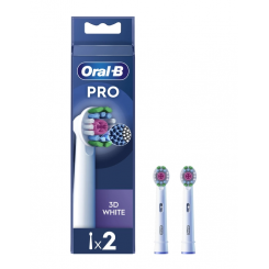 Oral-B   Replaceable Toothbrush Heads   PRO 3D White refill   Heads   Does not apply   Number of brush heads included 2