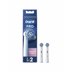Сменные насадки для зубных щеток Oral-B Насадки EB60X-2 Sensitive Clean Pro Для взрослых Количество насадок в комплекте 2 Белые