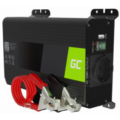 Преобразователь тока Green Cell PRO Автомобильный инверторный преобразователь 12 В в 230 В 300 Вт/600 Вт чистый синус