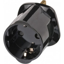 Brennenstuhl Travel Adapter earthed / GB power plug adapter Type G (UK) Type F Black