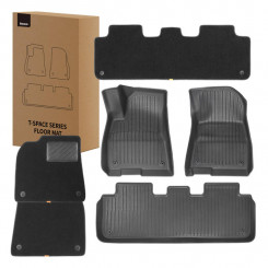 Car mats for Tesla Baseus T-Space 6 pieces (black velvet)