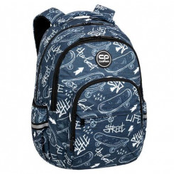 Рюкзак CoolPack Basic Plus Школьный рюкзак Синий, Белый Полиэстер