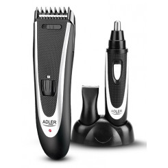 Adler AD 2822 Hair clipper + trimmer, 18 hair clipping lengths, Thinning out function, Stainless steel blades, Black Hair clipper + trimmer Black
