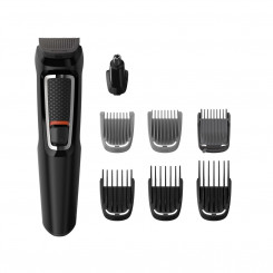 Philips Multigroom series 3000 8-in-1, Face and Hair MG3730 / 15 8 tools Self-sharpening steel blades Up to 60 min run time Rinseable attachments