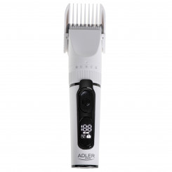 Adler   Hair Clipper with LCD Display   AD 2839   Cordless   Number of length steps 6   White / Black