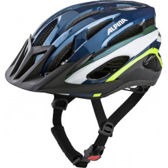 Велосипедный шлем Alpina MTB17 темно-синий и неоновый 54-58