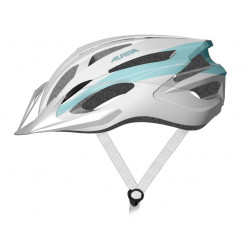 Велосипедный шлем Alpina MTB17 белый и голубой 54-58