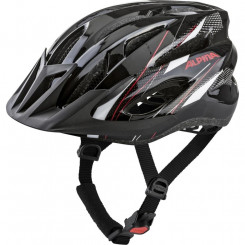 Велосипедный шлем Alpina MTB17 чёрно-бело-красный 54-58