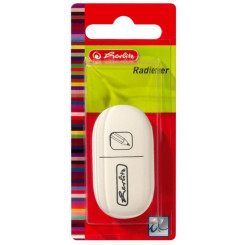 Herlitz eraser, ergonomic, white, 6 pieces in a pack