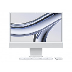 Apple iMac 24 дюйма, 4,5K Retina, процессор Apple M3 8C, графический процессор 10C / твердотельный накопитель 8 ГБ / 256 ГБ / серебристый / INT Apple