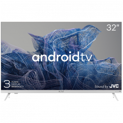 32', HD, Google Android TV, valge, 1366x768, 60 Hz, JVC heli, 2x8W, 33 kWh/1000h, BT5, HDMI-pordid 3, 24 kuud