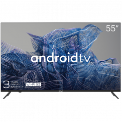 55 дюймов, UHD, Google Android TV, Черный, 3840x2160, 60 Гц, , 2x10 Вт, 83 кВтч/1000 ч, BT5, порты HDMI 4, 24 месяца