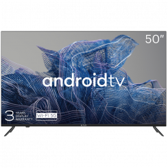 50 дюймов, UHD, Google Android TV, Черный, 3840x2160, 60 Гц, , 2x10 Вт, 70 кВтч/1000ч, BT5, порты HDMI 4, 24 месяца
