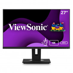ViewSonic 27 16:9 3840 x 2160 UHD frameless SuperClear IPS LED Monitor with 5ms, HDMI, DisplayPort, USB Type C, RJ45 Ethernet,  USB, Speakers and Full Ergonomic Stand with large tilt angle, dual direction pivot