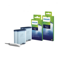 Philipsi hoolduskomplekt CA6707/10 Sama mis CA6707/00 Täielik kaitsekomplekt 2x AquaClean filtrit ja määret 6x piima