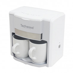 Капельная кофеварка Techwood на 2 чашки (белая)