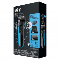 Бритва Braun с триммером Series 3 Shave&Style 3010BT Время работы (макс.) 45 мин Влажная и сухая NiMH черная/синяя