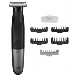 Brauni hübriidjuuste, habeme ja keha trimmer XT5100 seeria X Kasutusaeg (max) 60 min Wet & Dry Black