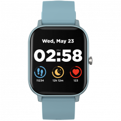 Умные часы CANYON Wildberry SW-74, 1,3-дюймовый TFT-экран с полным сенсорным экраном, корпус из цинкового пластика, водонепроницаемость IP67, мультиспортивный режим, совместимость с iOS и Android, синий корпус с синим силиконовым ремнем, Хост: 43*37*9 мм,