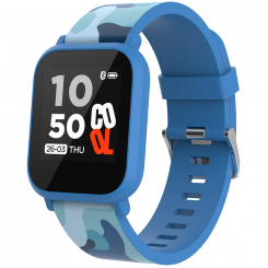 CANYON My Dino KW-33, Teenager smart watch, 1.3 inches IPS full touch screen, blue plastic body, IP68 waterproof, BT5.0, multi-sport mode, built-in kids game, compatibility with iOS and android, 155mAh battery, Host : D42x W36x T9.9mm, Strap: 240x22mm, 33