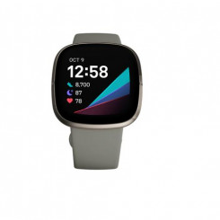 Fitbit Versa Sense Sage Grey Hõbedane AMOLED digitaalne puuteekraaniga Wi-Fi GPS (satelliit)