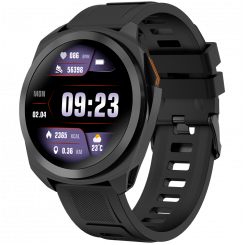 CANYON Maverick SW-83,Smart Watch, Realtek 8762DT, IPS1.32'' 360x360, ARM Cortex-M4F,RAM192KB / ROM128MB, 400mAh 3.8v,GPS,128 Sport modes,IP68,STRAVA support,Real-Time Heart Rate & SpO2, black case & silicone strap 46*45.4mm 259*20mm, black
